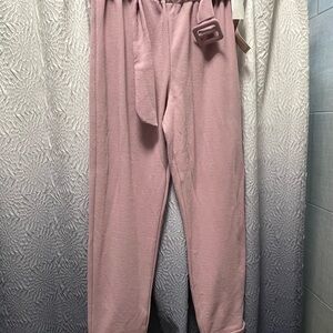 Pink Fleece Jogger Pants